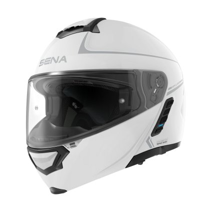 Mesh přilba s headsetem Impulse, SENA (lesklá bílá) (Velikost 2XL)