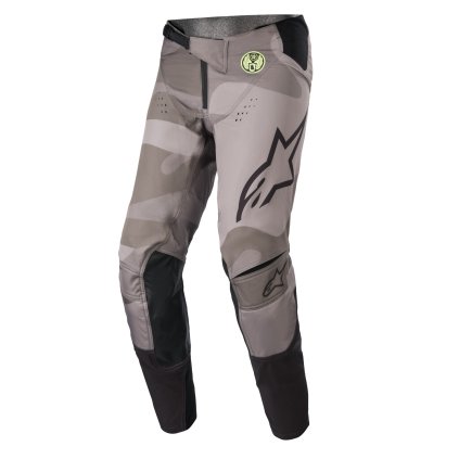 kalhoty TECHSTAR limitovaná edice AMS, ALPINESTARS (šedá/černá/žlutá fluo) (Velikost 38)