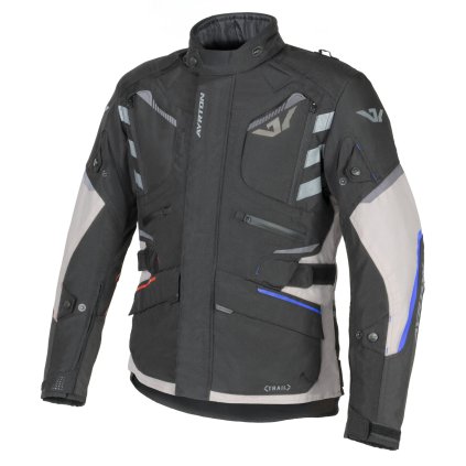 bunda Trail, AYRTON (světle šedá/černá/red/modrá/šedá) 2026 (Velikost 4XL)