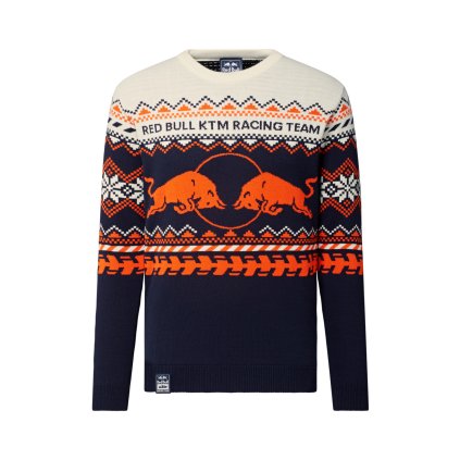 svetr - vánoční edice, RED BULL KTM (modrá,oranžová) (Velikost L)