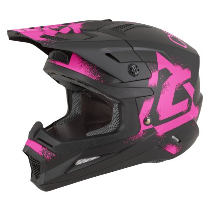 přilba Cross Cup 2 Crew, CASSIDA (černá matná/růžová fluo) 2026 (Velikost L (59 až 60 cm))