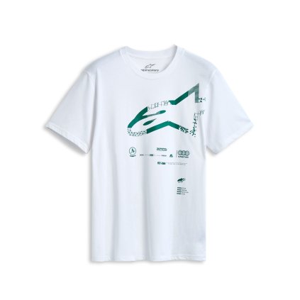 triko GEOGRAFICA CSF, ALPINESTARS (bílá) (Velikost S)