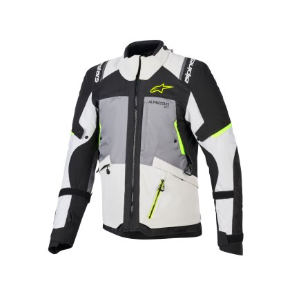 bunda ANDES V4 DRYSTAR, ALPINESTARS (tmavě šedá/světle šedá/černá/žlutá fluo) 2026 (Velikost S)