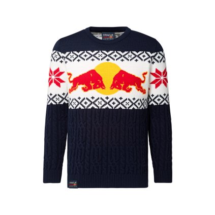 svetr - vánoční edice, RED BULL RING (modrá,červená) (Velikost XL)