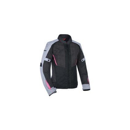 bunda IOTA 1.0 AIR, OXFORD, dámská (černá/šedá/růžová) (Velikost 8)
