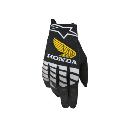 rukavice RADAR HONDA kolekce, ALPINESTARS (černá/šedá/žlutá) 2026 (Velikost S)