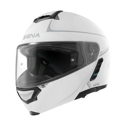 Mesh přilba s headsetem Impulse, SENA (lesklá bílá) (Velikost 2XL)