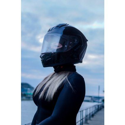 Mesh přilba s headsetem Phantom, SENA (lesklá černá) (Velikost S)