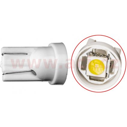 LED dioda 12V 5W (patice w2,1x9,5d/ T10) sada 10 ks