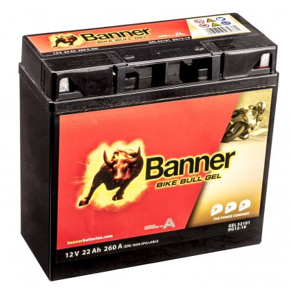 baterie gelová 12V, 51913, 18Ah, 250A, BANNER Bike Bull GEL 181x76x173