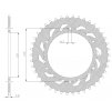 ocelová rozeta pro sekundární řetězy typu 520, SUNSTAR (42 zubů)