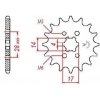 řetězové kolečko pro sekundární řetězy typu 428, JT (14 zubů)