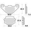 brzdové destičky, BRAKING (semi-metalická směs SM1) 2 ks v balení