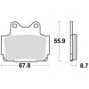 brzdové destičky, BRAKING (semi-metalická směs SM1) 2 ks v balení