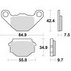 brzdové destičky, BRAKING (semi-metalická směs SM1) 2 ks v balení