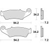 brzdové destičky, BRAKING (semi-metalická směs SM1) 2 ks v balení