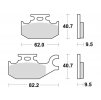 brzdové destičky, BRAKING (semi-metalická směs SM1) 2 ks v balení