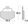 brzdové destičky, BRAKING (semi-metalická směs SM1) 2 ks v balení