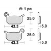 brzdové destičky, BRAKING (sinterová směs CM44) 2 ks v balení