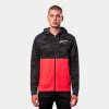 mikina CAMO BLOCK HOODIE, ALPINESTARS (šedá camo/červená fluo) (Velikost L)