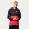 mikina CAMO BLOCK HOODIE, ALPINESTARS (šedá camo/červená fluo) (Velikost L)