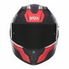 přilba N401 Crower, NOX (černá matná, červená) 2025 (Velikost M)