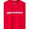 triko LINEAR WORDMARK 2.0 CSF, ALPINESTARS (červená/bílá) (Velikost L)