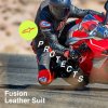 jednodílná kombinéza FUSION, TECH-AIR kompatibilní, ALPINESTARS (černá/červená fluo) (Velikost 48)