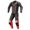 jednodílná kombinéza FUSION, TECH-AIR kompatibilní, ALPINESTARS (černá/červená fluo) (Velikost 48)
