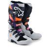 boty TECH 7, ALPINESTARS (černá/světle šedá/oranžová fluo/gradient) 2027 (Velikost 38)