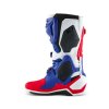 boty TECH 10 limitovaná edice FORTITUDE, ALPINESTARS (bílá/modrá/červená) 2025 (Velikost 42)