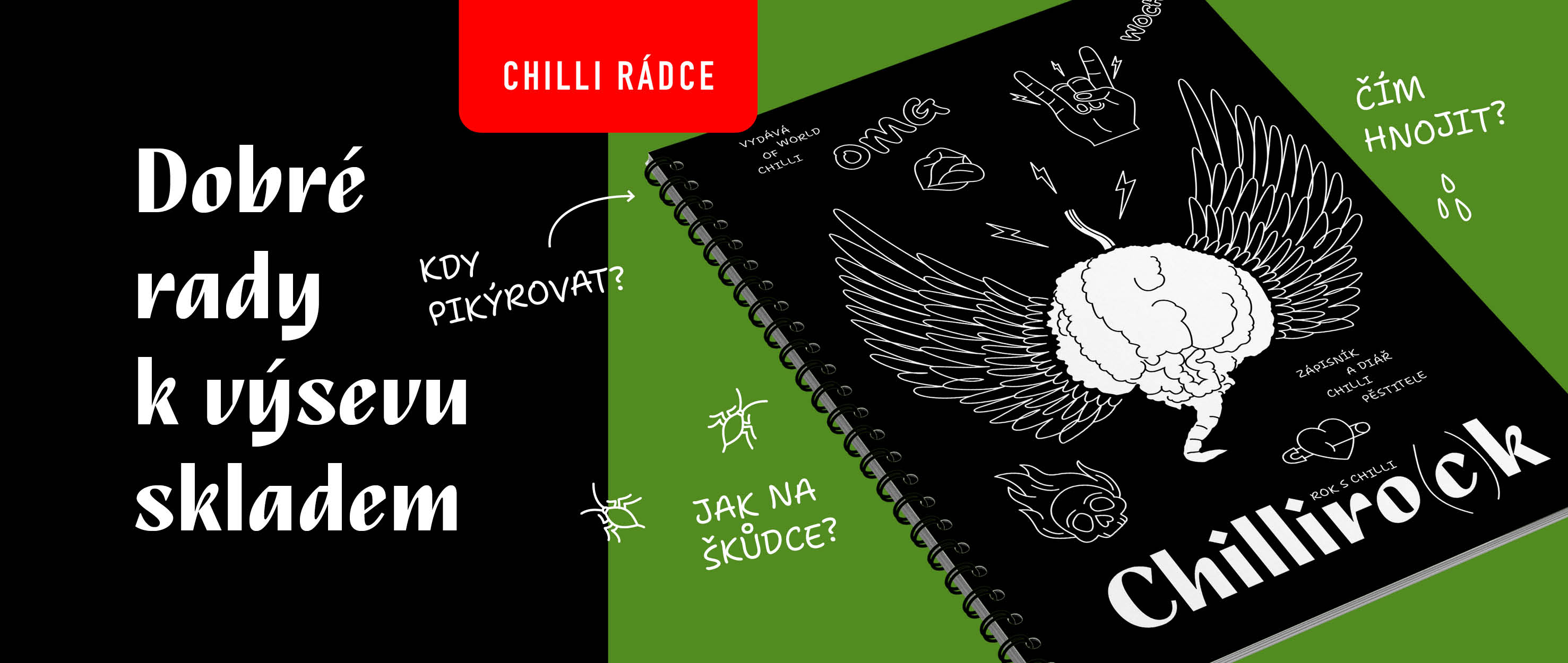 Zápisník a diář chilli pěstitele.