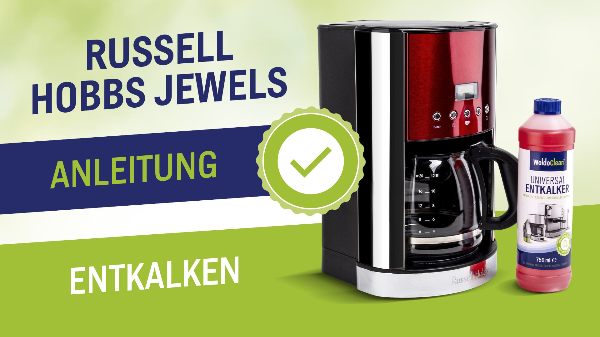 Odvápnění a čištění kávovaru Russell Hobbs Jewels