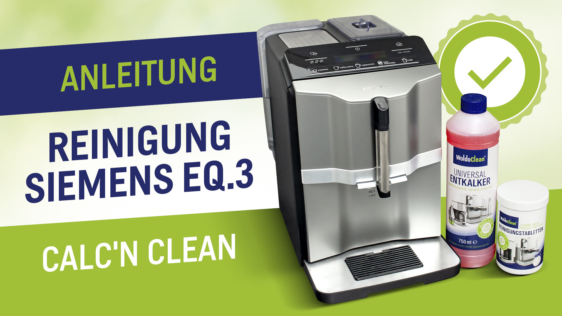 Vyčistěte a odvápněte automatický kávovar Siemens EQ3