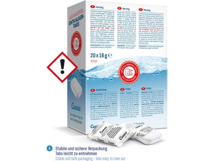 Odvápňovací tablety pro kávovary, plně automatické, poloautomatické kávovary a kapslové kávovary - 20x Odvápňovací tablety po 16g kompatibilní s Jura Bosch Tassimo Delonghi Saeco Nespresso a mnoho dalších