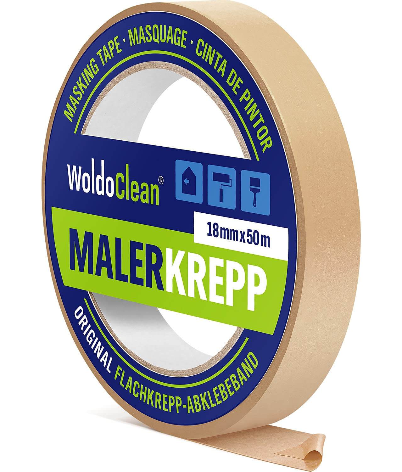 WoldoClean® Maskovací lepící páska 18 mm x 50 m ZDRAVÍ,KRÁSA,ČISTOTA S15 WCMPH1X118