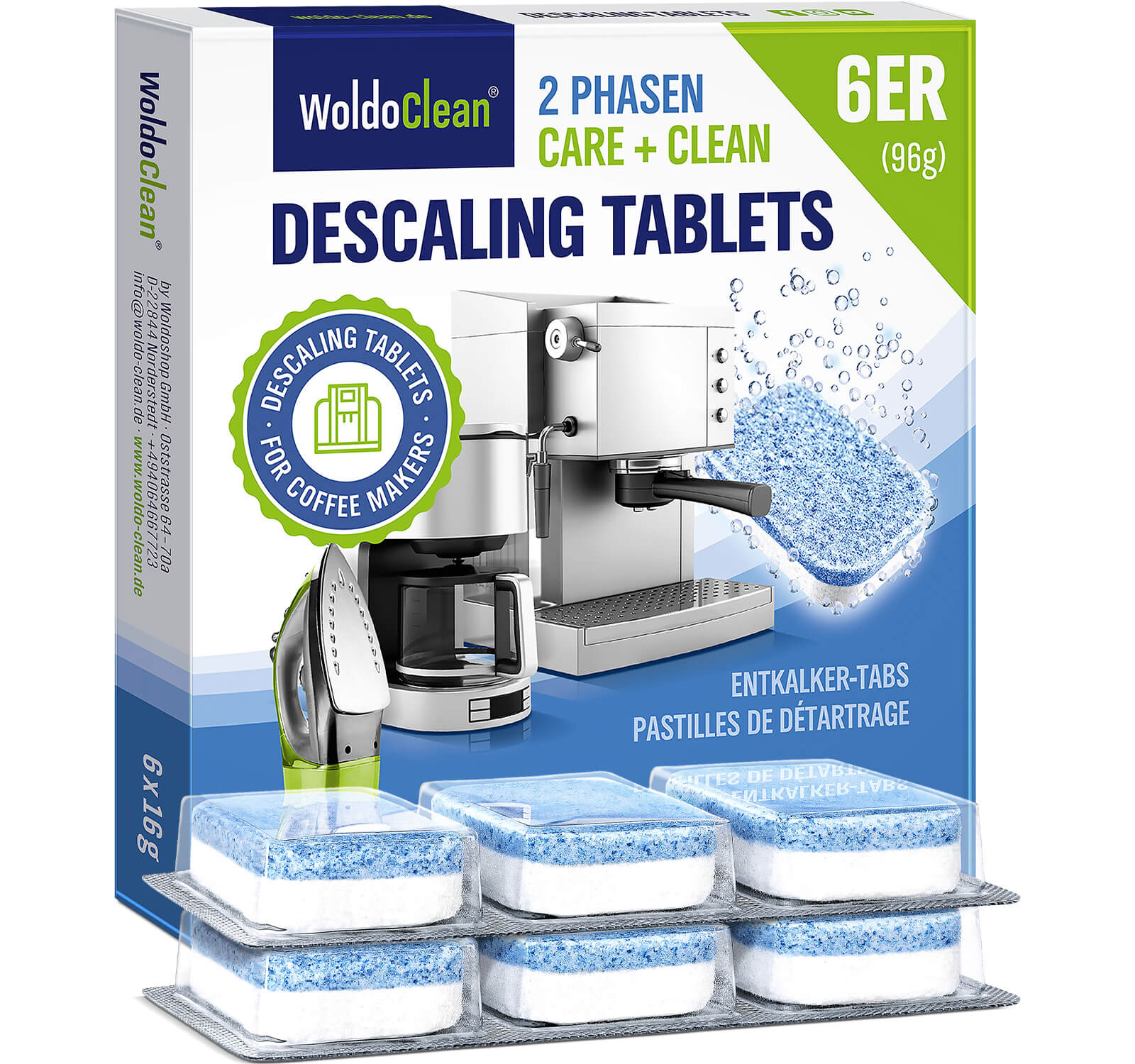 WoldoClean® Dvoufázové odvápňovací tablety 6ks