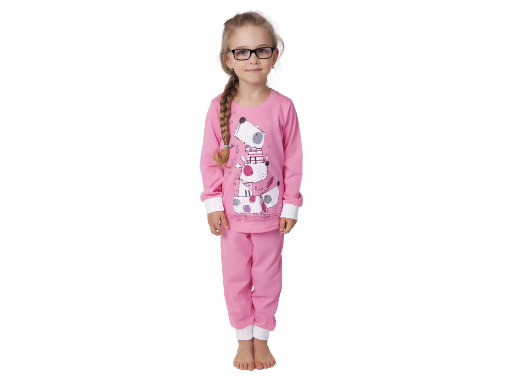 Dětské pyžamo CALVI 17-524 - růžové