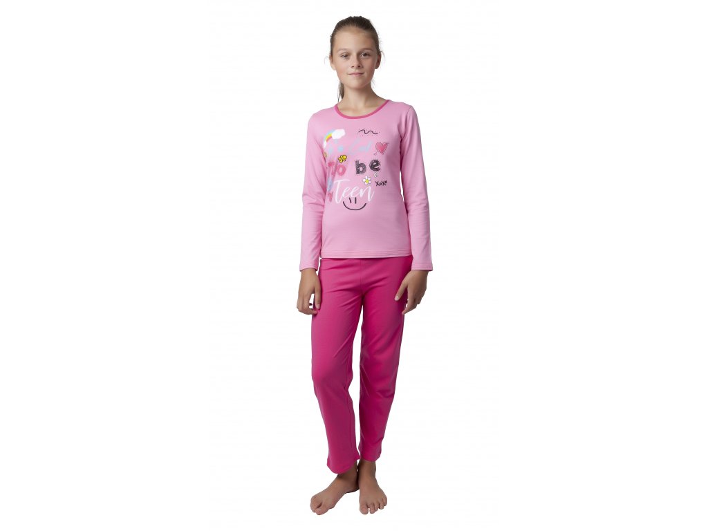 Dívčí pyžamo CALVI 18-425 - růžové