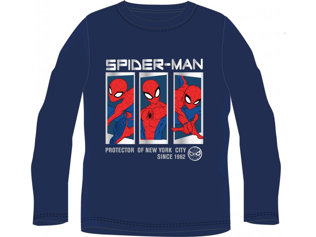 Chlapecké triko SPIDERMAN 52021241 - dlouhý rukáv/modrá