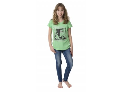 Dívčí triko CALVI 17-273 - zelené