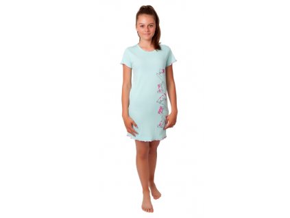 Dívčí noční košile CALVI 20-322 - zelinkavá