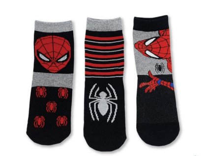 Dětské ponožky SPIDER-MAN 3PACK 36650 - černé, mix