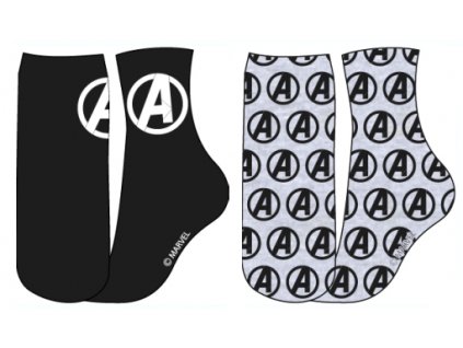 Pánské ponožky AVENGERS 2PACK 5334202 - černá, šedý melír