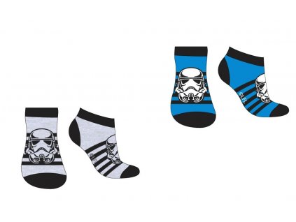 Dětské ponožky 2PACK STAR WARS 52345166 - kotníkové - modrá/šedá