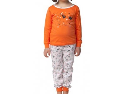 Dětské pyžamo CALVI 20-118 - oranžové
