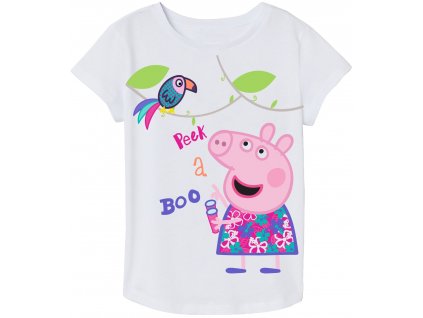 Dětské triko PEPPA PIG 5202783 - papoušek/bílé