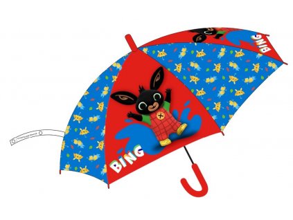 Dětský deštník ZAJÍČEK BING 5250068 - červená/modrá