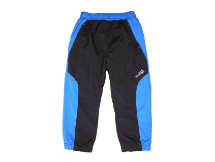 Dětské šusťákové kalhoty s flísem WOLF B2171 - černá/modrá
