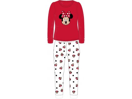 Dětské pyžamo MINNIE 52049816 - chlupaté CORAL/červené